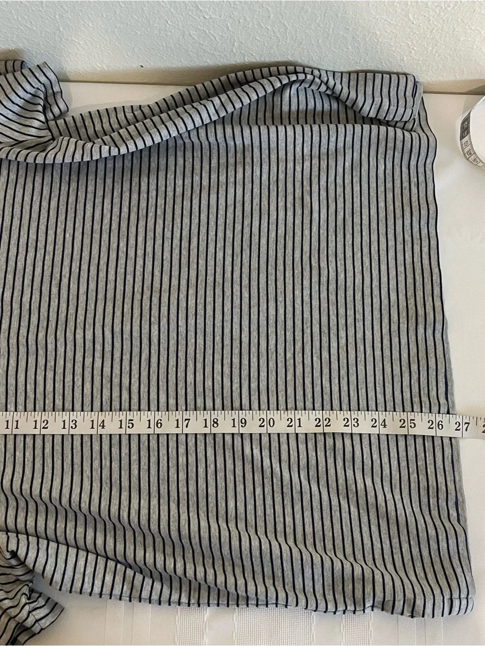 Ralph Lauren Gray Polo with Navy Stripe Detail